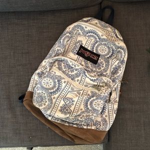Jansport Blue and White Backpack